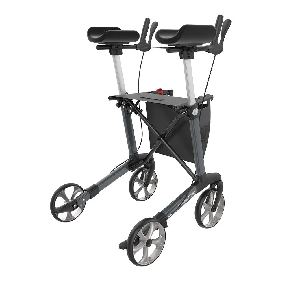 Navigator Rollator in Grey Rear View.jpg